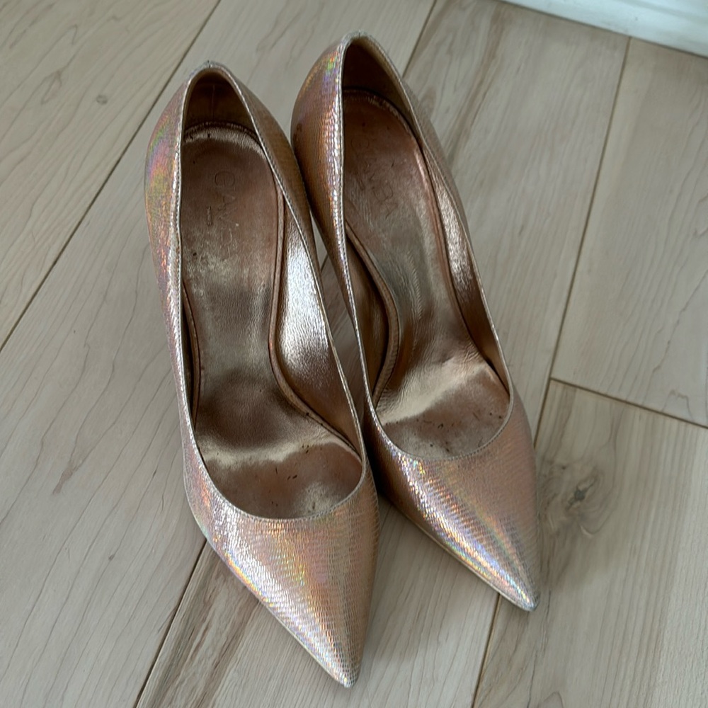 GIAMBA holographic pink pumps - size 8